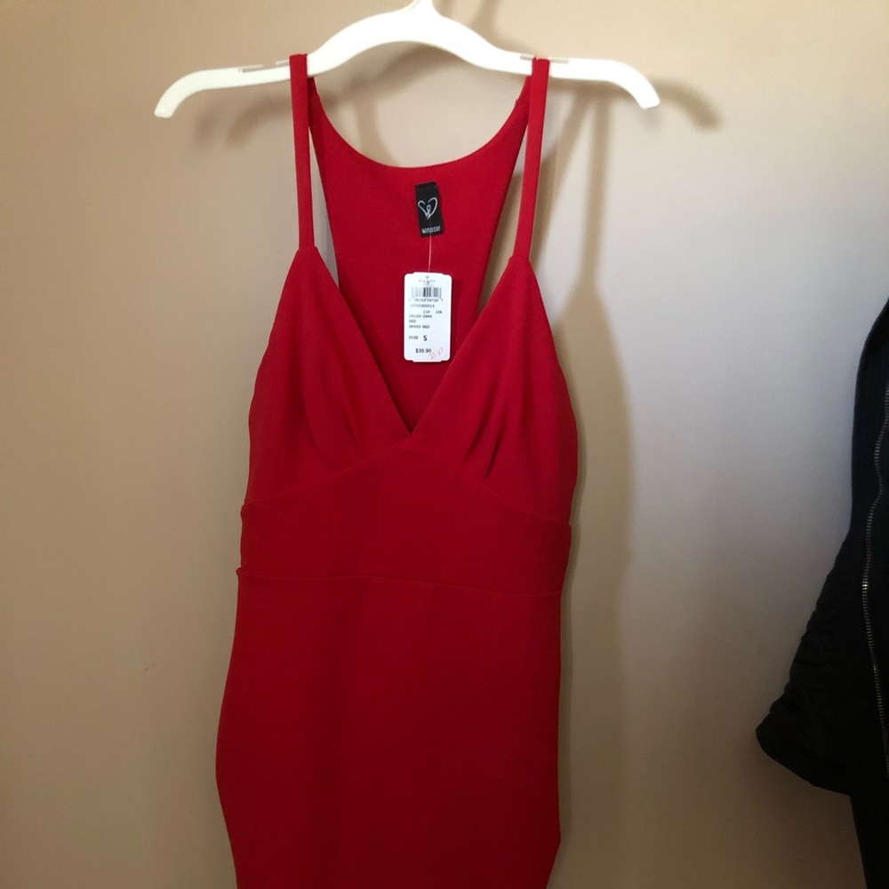 NEW Red midi dress